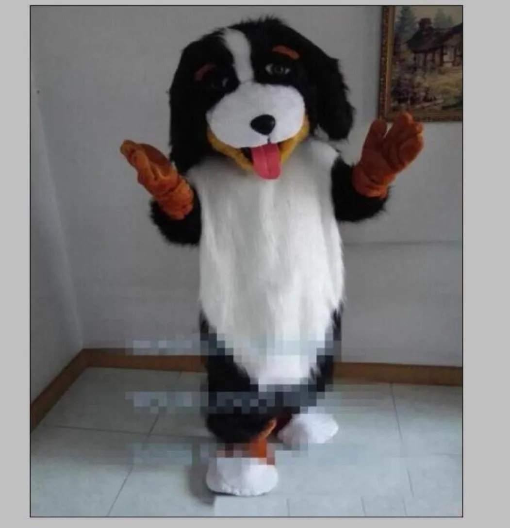Cartoon Bernese Mountain Dog Mascot Costume Anime Shepherd Dog