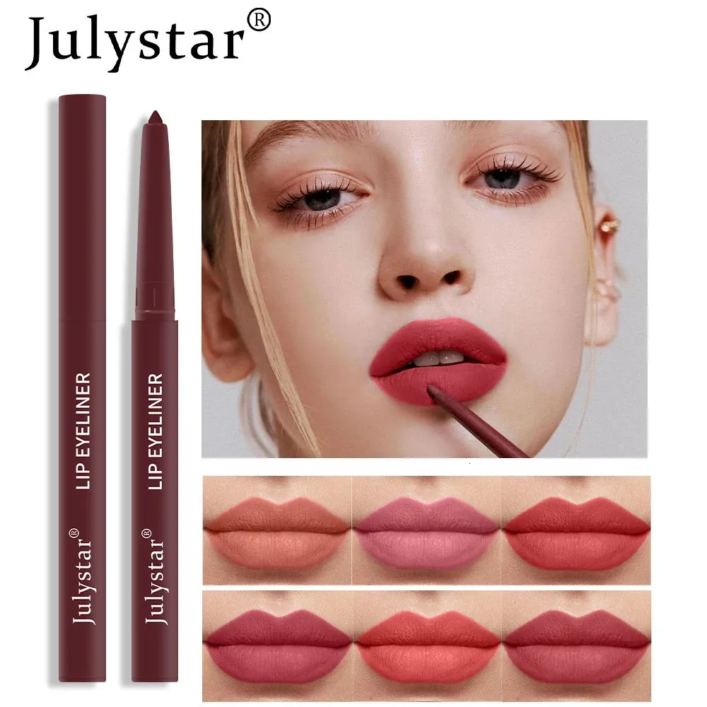 Matte Fluwelen Lipliner Langdurige Lippotlood Krijt Waterdichte Lippenstift Koreaanse Professionele Lippen Make-up voor Vrouwen Cosmetica 240124