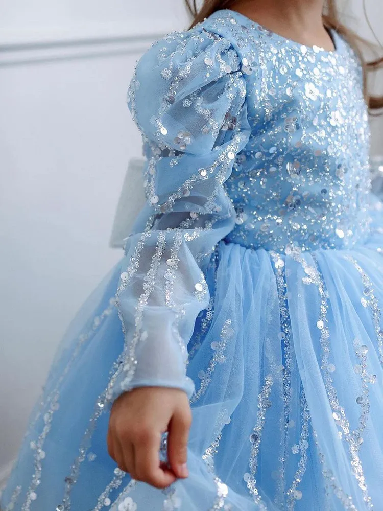 Princess Tulle Ruffles Scoop Long Sleeves Backless Wedding Dress Princess Tulle Ruffles Scoop Long Sleeves Backless Wedding Dress
