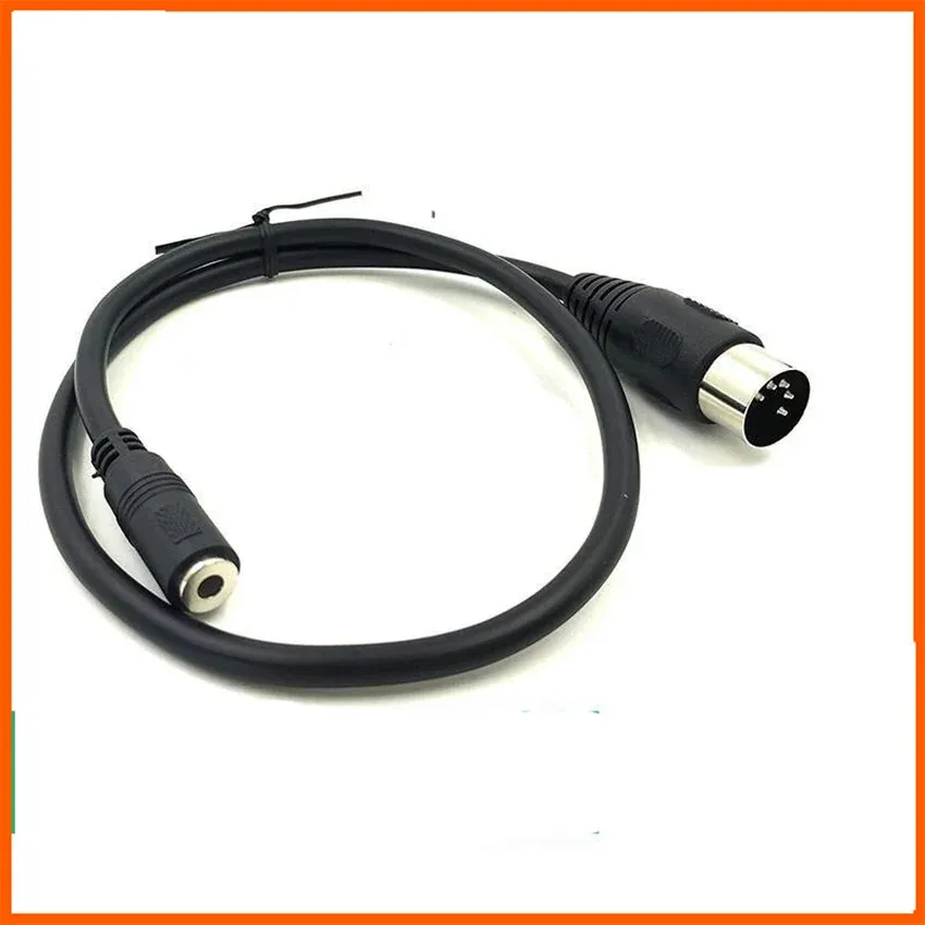 3.5 female to MIDI 5-core male audio plug adapter cable DIN5P to DC3.5 female guitar electronic piano cable