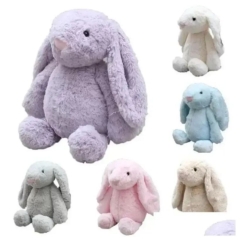 Easter Rabbit Bunny Ear Plush Toy Soft Stuffed Animal Doll Toys 30Cm 40Cm Cartoon Dolls G0207