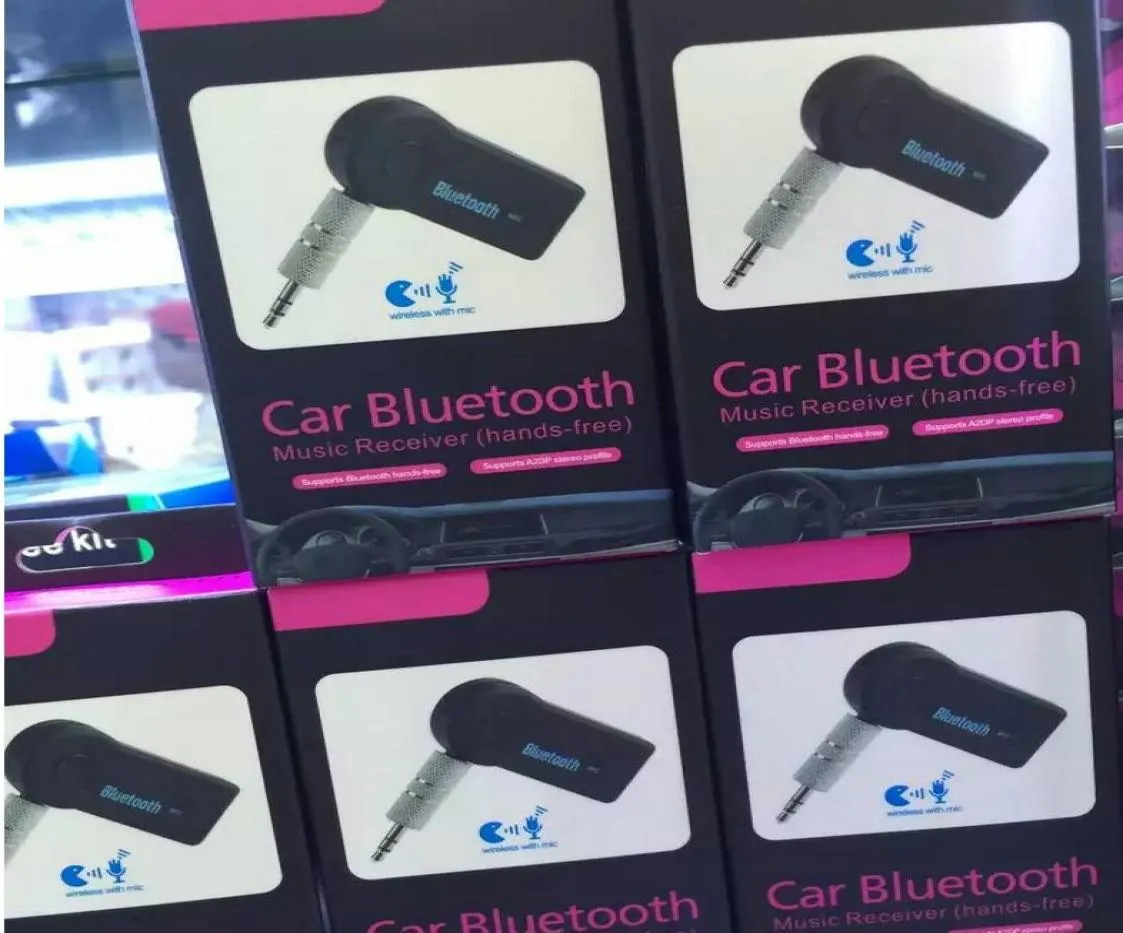 Con scatola al dettaglio Universale 3.5mm Streaming Car A2DP Wireless Bluetooth V3.0 EDR AUX o Adattatore ricevitore musicale per telefono MP3 Car 3.06857610