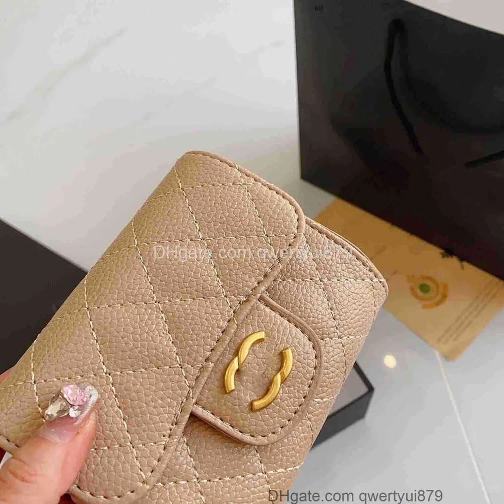 Designer Wallet Leather Caviar Golden Chain Shoulder Bag CC Small Womens Card Holder Handbag Mini Purse Messenger Qwertyui879 13*10*4CM021