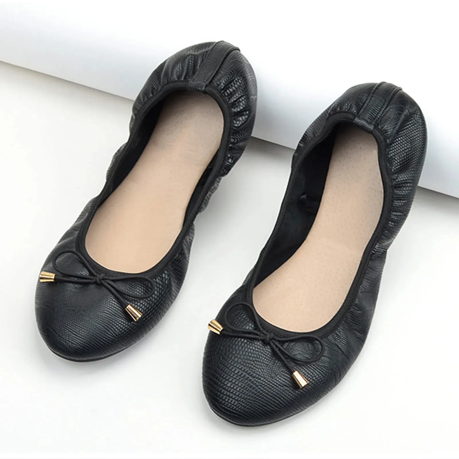 Dames Leer Ademend Dames Comfortabel Ballet Flats Mode Slip Op Ondiepe Loafers Kantoor Platte Bootschoenen Sapatos Feminino 240202