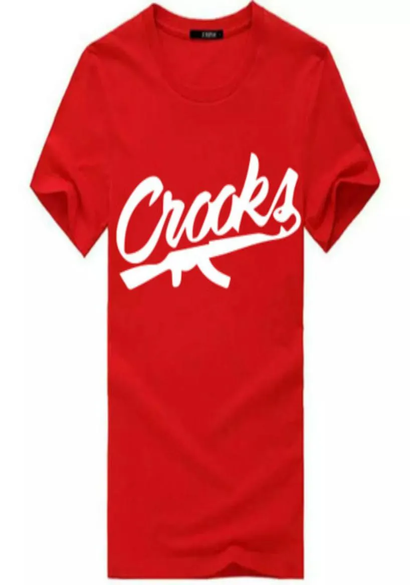 Crooks and s T-shirts Men Short Sleeve Cotton Fashion Man T-shirt Letter Male t Shirt Tops Tee Shirts S-3xl9212783