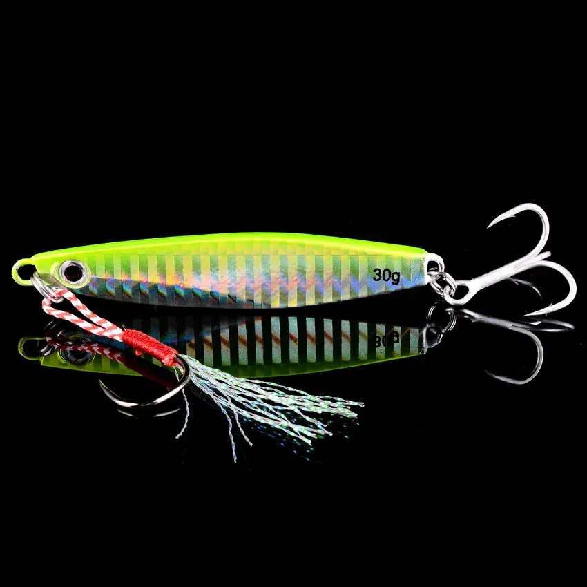 Metal Jig 40g30g20g Shore Casting Jigging Lures Shore Casting Spoon  Saltwater Jack Fishing Lures Set Bit Artificial Bait 240123 From Dao05,  $19.44