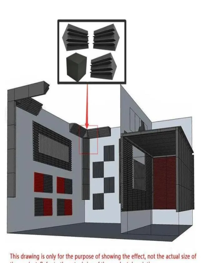 Bass Trap Foam Wall Corner o Geluidsabsorptie Foam Studio Accessorie Acoustic Treat jllnHa carshop20064912132