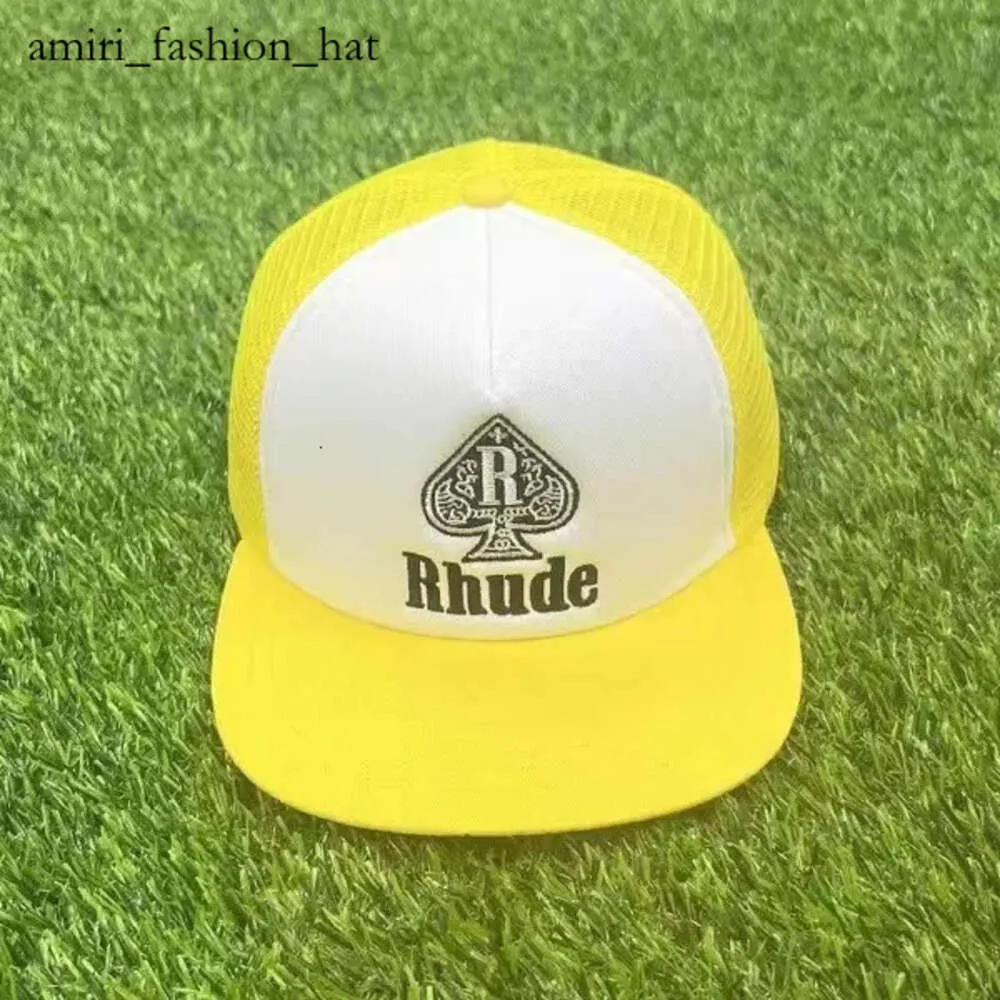 帽子Rhude Doodle Designer Hat New Fashion Design Flowers Street Baseball Cap Man for Man Woman調整可能なバケツハットビーニードーム9735