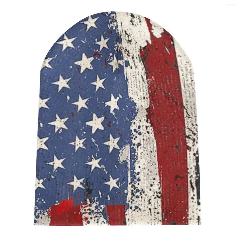 Bérets Nation américain USA drapeau des États-Unis Eagl Independence Day tricoté chapeau pour hommes unisexe hiver automne bonnet bonnet chaud Bonnet