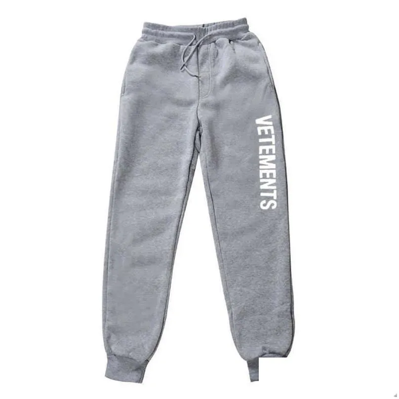 mens sweatpants vetements print joggers lounge pants pockets outdoor hiking running trousers streetwear sweatpants y0811