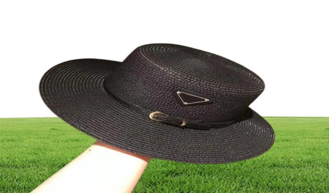 Nouveau chapeau de paille de luxe pour hommes et femmes avec la même ceinture de protection solaire de voyage chapeau de soleil protection solaire chapeau de parasol 14 modèles peuvent être 5518085