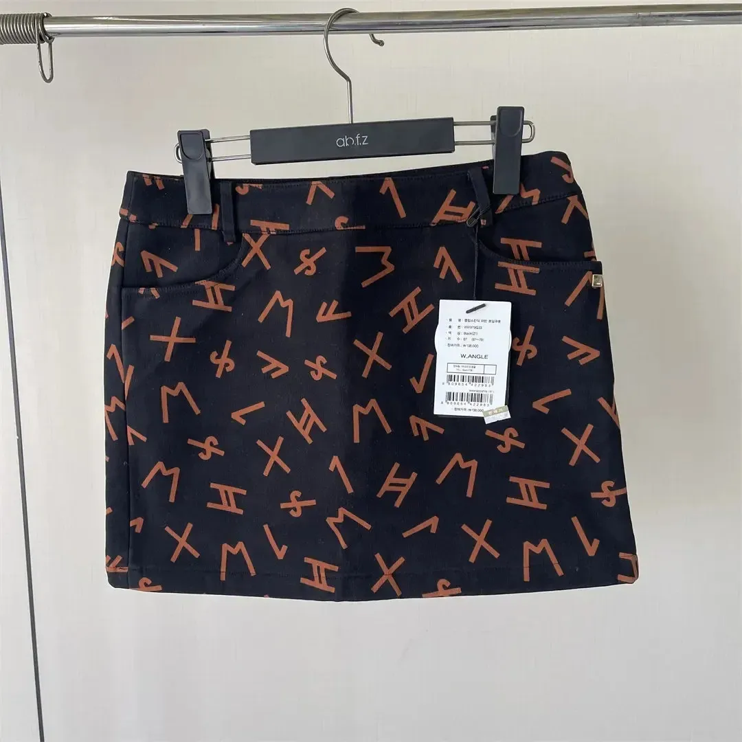 Saia curta feminina de golfe original coreana com veludo adicionado para aquecer no outono e inverno calças justas femininas saia 240122