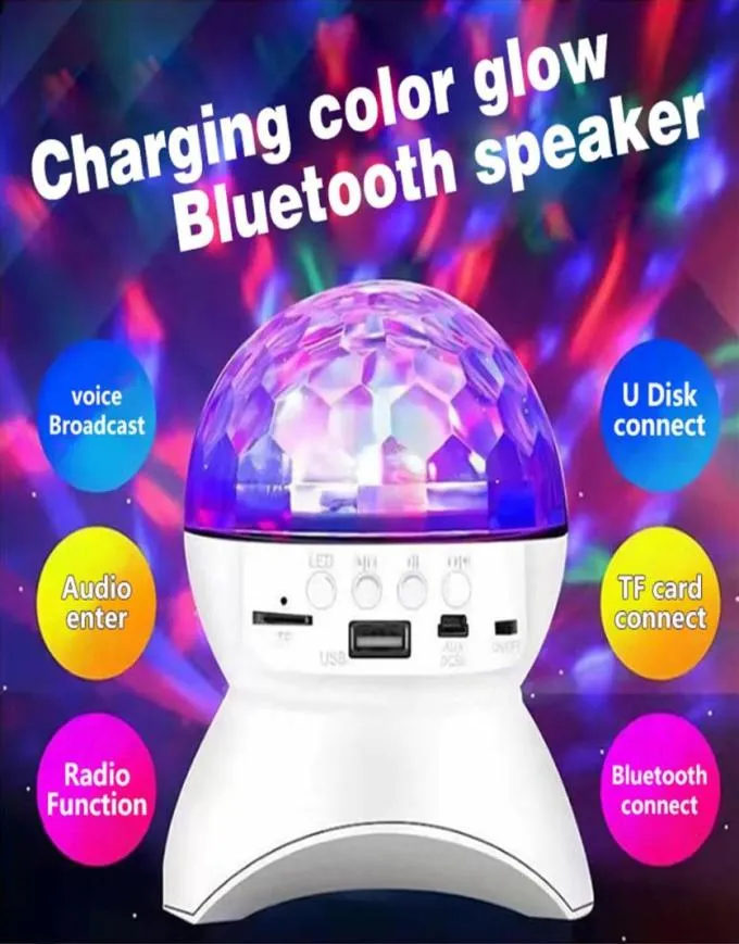 Bluetooth lumière colorée petit haut-parleur téléphone portable o KTV bar fête scène subwoofer TF carte U disque haut volume intérieur285D2700968