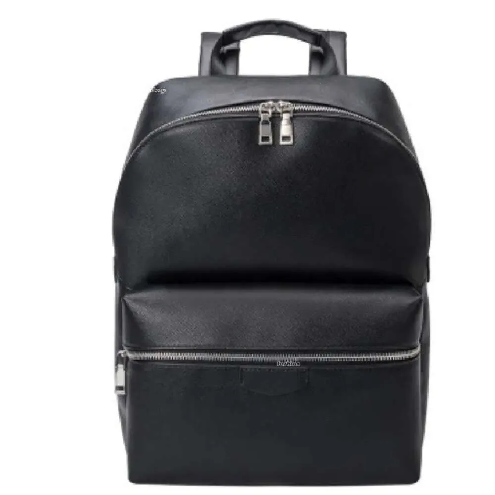 Sacs DISCOVERY Hommes Pm Classique Noir Fleur Véritable Sac À Dos En Cuir Pour Hommes Haute Capacité Sac D'ordinateur D'affaires Mode Cartable