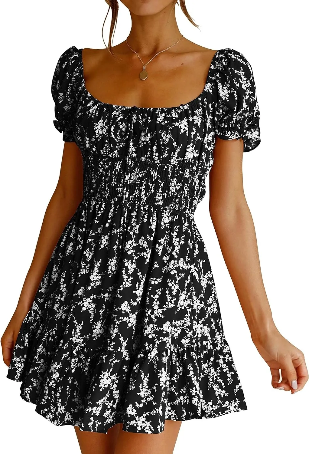 Imily Bela Womens Summer Dress Square Neck Smocked Empire Waist Floral Knee-Length A-Line Dress from Dhgate Basic & Casual Dresses - price 79.4 Imily Bela Womens Summer Dress Square Neck Smocked Empire Waist Floral Knee-Length A-Line Dress from Dhgate Basic & Casual Dresses - price 79.4