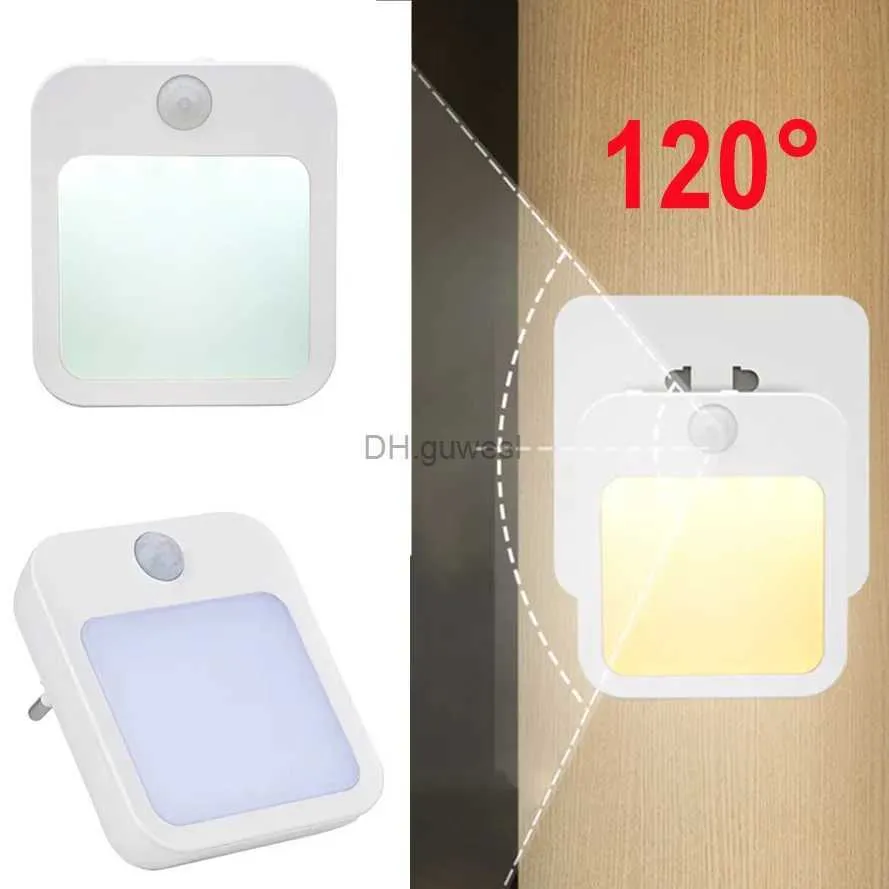 Night Lights Motion Sensor LED Night Lights EU/US Plug Dimmable Light For Baby Bedside Corridor Wireless Night Lamp Lighting YQ240207