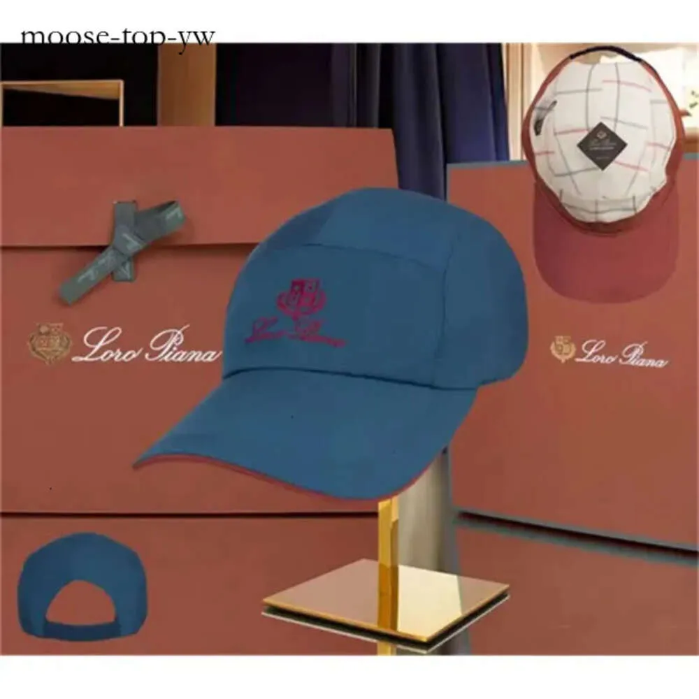 Tasarımcı Loro Piana Erkek Kadınları Kapaklar Moda Beyzbol Kapağı Pamuk Kaşmir Takılmış Yaz Snapback Nakış Plajı Şapkalar Moda Trend Markası Loro Hat 5771