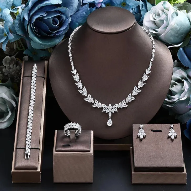Комплект ожерелья и серег 2024, оптовая продажа ОАЭ, свадебная мода, ювелирные изделия в Дубае для женщин, аксессуары для свадебной вечеринки, дизайн