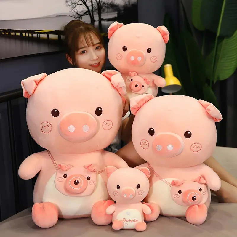6 tipos lindos juguetes de peluche de cerdo, muñeco de peluche de cerdito de peluche suave, almohada en forma de U, cojín de cintura para cama para niños, niñas, regalo de cumpleaños 240123
