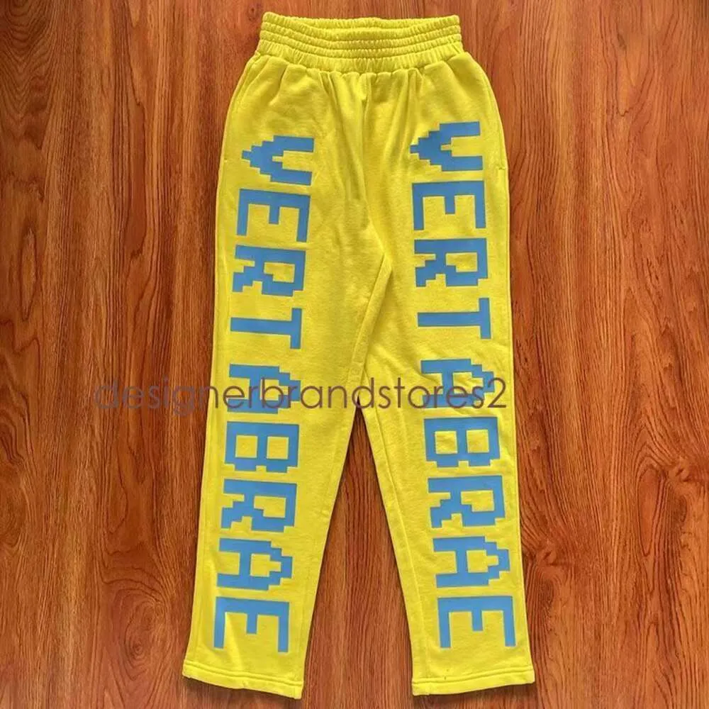 2024 Mens Designer Calças Verde Roxo Calças Vertabrae Sweatpants Letras Sweatpants Homens Mulheres 2023 Jogger Cordão 680