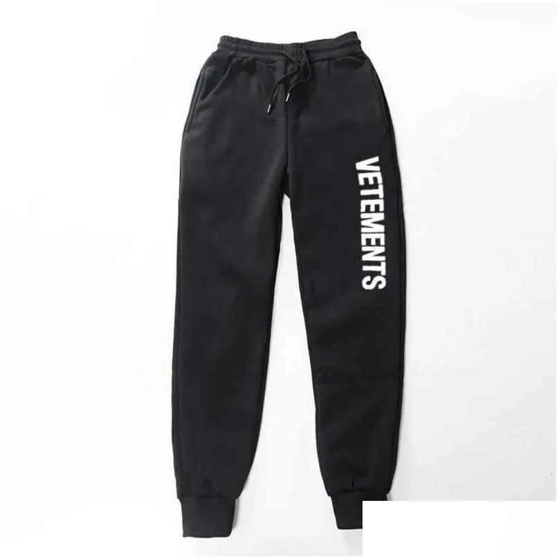 mens sweatpants vetements print joggers lounge pants pockets outdoor hiking running trousers streetwear sweatpants y0811