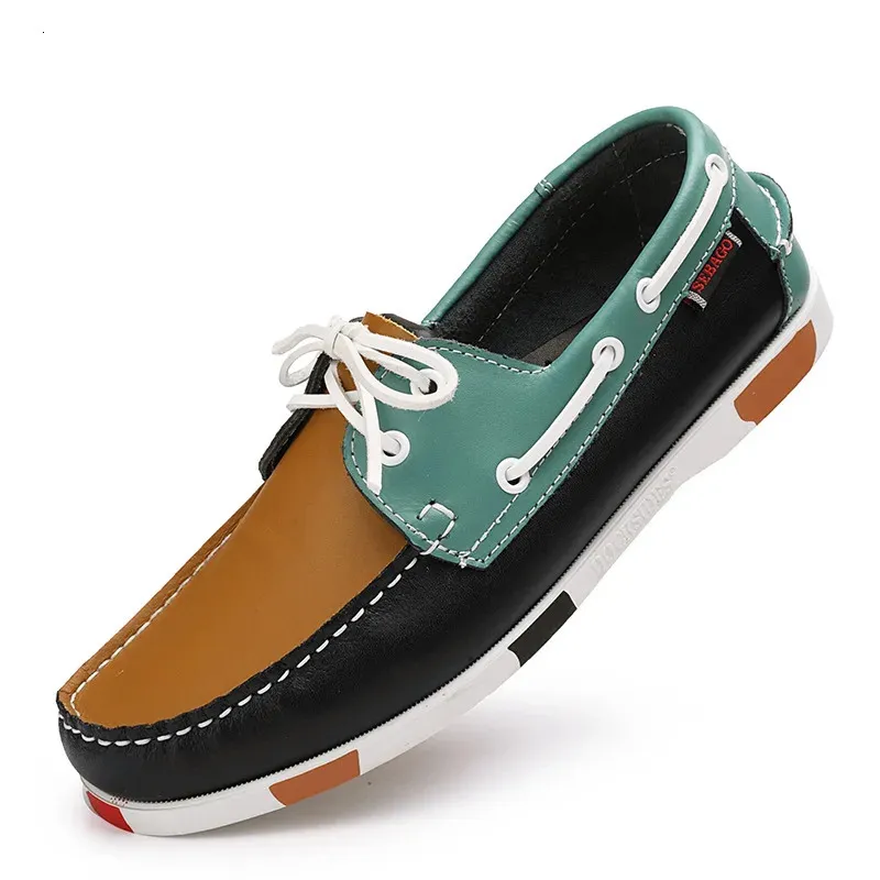 Echt Leer Loafers Mannen Mocassin Sneakers Rijden Schoenen Causale Mannen Schoenen Vrouwen Schoeisel Docksides Klassieke Bootschoenen 240119