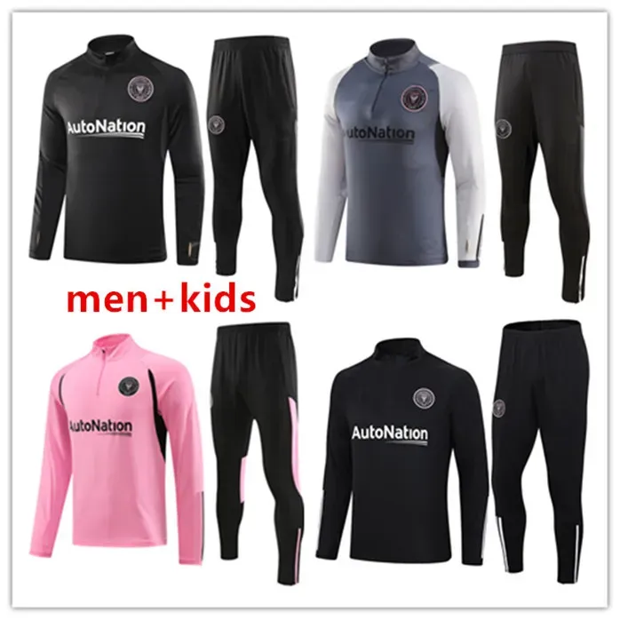 23 24 hommes enfants FC Inter Miami survêtement de football MESSIS Soccer 2023 2024 MATUIDI HIGUAIN maillots de football TRAPP Inter Miami coupe-vent vêtements de sport