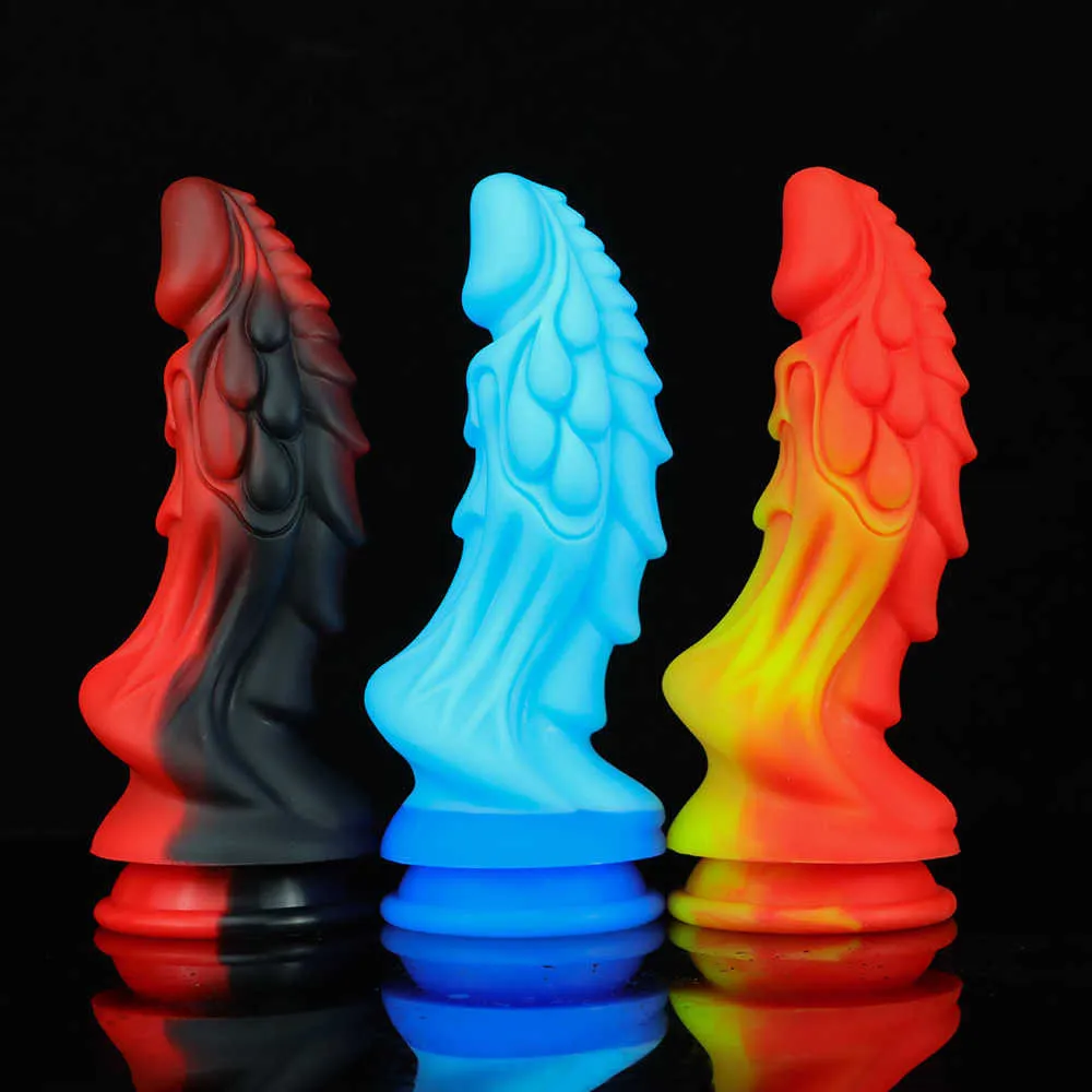 Dildos Dongs Kirins nya blandade färg Liquid Silicone Stor penis Simulering Vestibular Anal Plug Fake Penis Adult Produkt