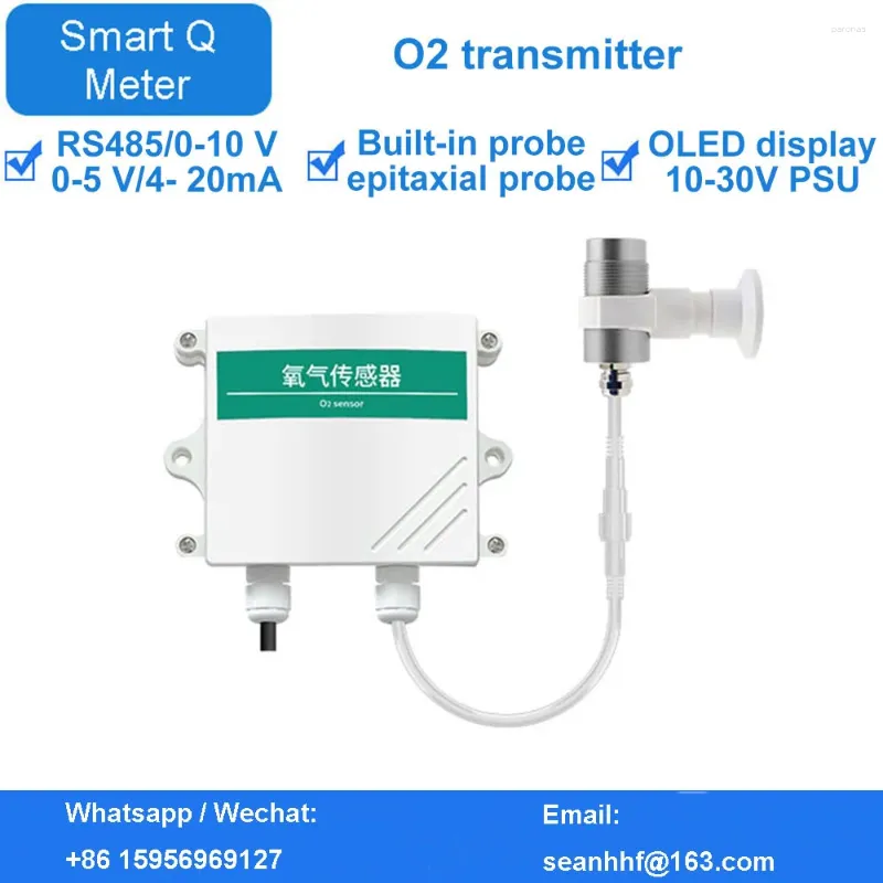 Syresensor RS485 Luftkoncentrationsdetektering 4-20mA gasläckage O2-sändare