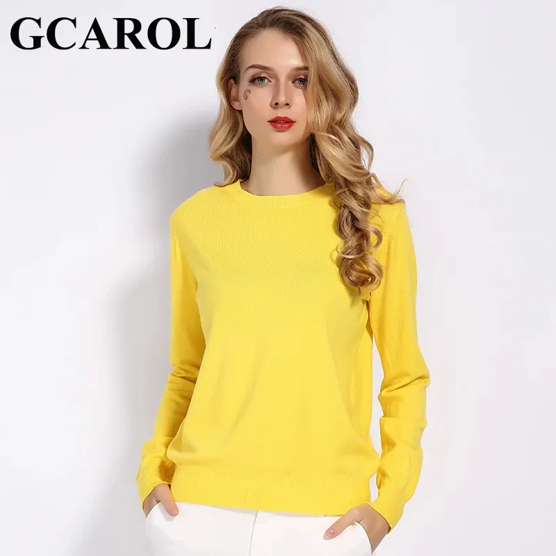 GCAROL Femmes Bonbons Tricot Pull Femmes 30% Laine Mince Pull Printemps Automne Hiver Doux Stretch Rendu Tricot Pull Tricots S-3XL 240202