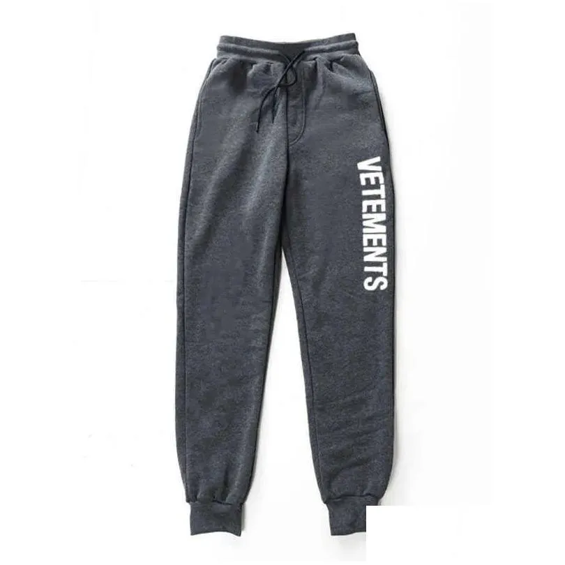 mens sweatpants vetements print joggers lounge pants pockets outdoor hiking running trousers streetwear sweatpants y0811