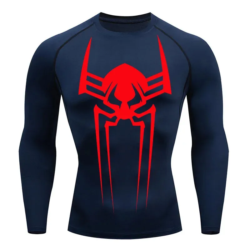 Camisa de compresión para hombre Camiseta de manga larga Protección solar Segunda piel Transpirable Secado rápido Rashgarda Tops Sports Man 2099 Tees 240202