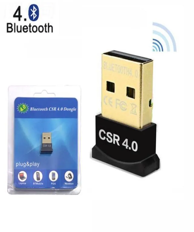 CSR 40 Bluetooth Adapters USB Dongle Mottagare PC Laptop Computer O Wireless Transceiver Support Multi Devices9239776