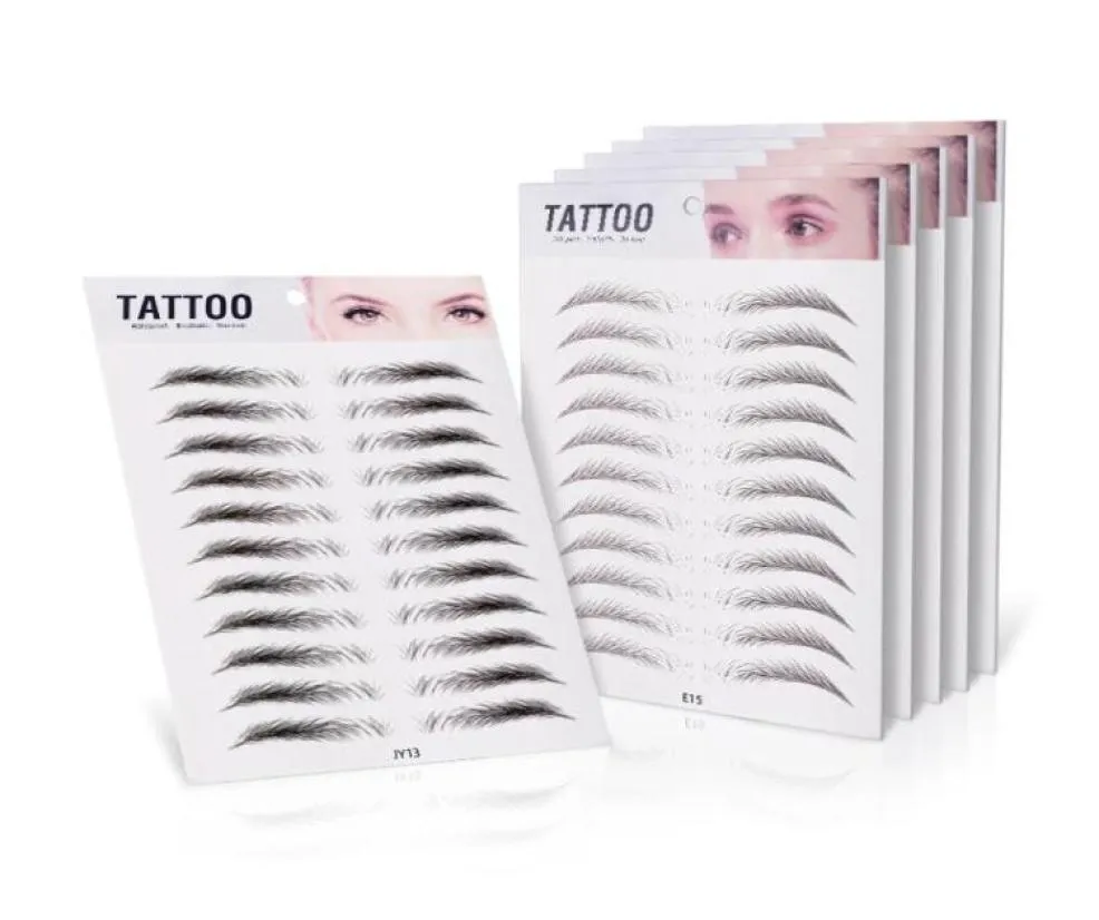 3D Eyebrow Sticker Bionic Brow Semipermanent Water Transfer Waterproof Tattoo Eye Brow broderi Eyebrow Patch Makeup Tools4582669