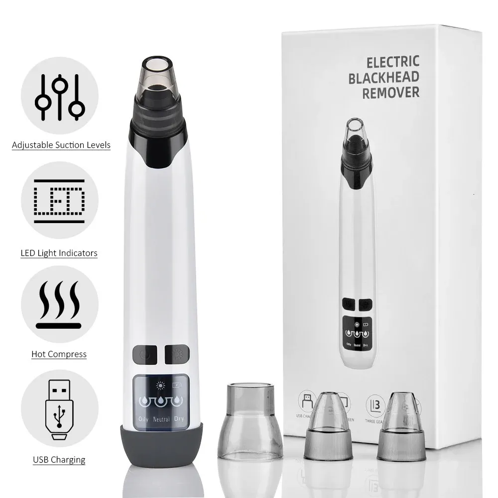 Compress Blackhead Remover Vacuum Suction Acne Pore Cleaner Electric Nose Face Deep Cleansing Skin Care Device Birthday Gift 240201