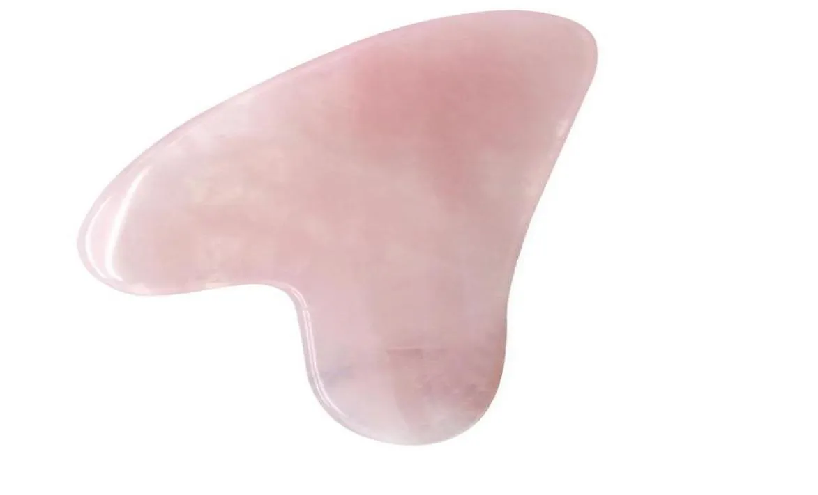 Rose Quartz Jade Guasha ansiktsverktyg som ansiktsmassager natursten skrapa kinesisk gua sha pad för hudvård verktyg gåvor för kvinnor3756410