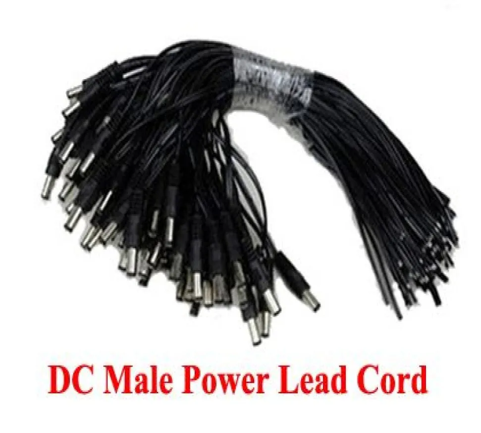 100pcs CCTV Male DC Wire Power Pigtails Plug Lead Cord Coax Cables 21 x 55mm For CCTV Cameras Power Express 9249307