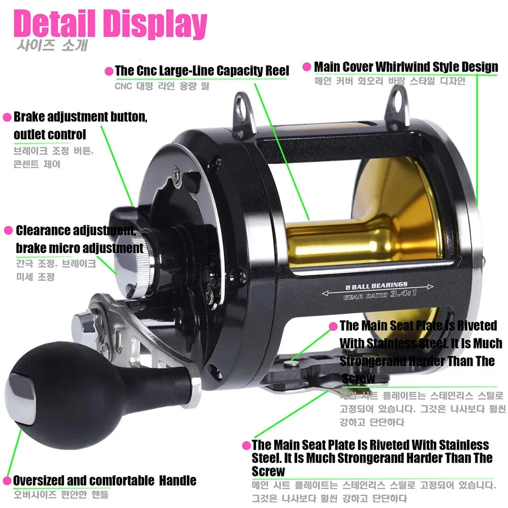drum reel fishing Cajun Bowfishing Screw-On The 5 aluminum screw Fishing Reel, Drum Wheel, Horizontal,