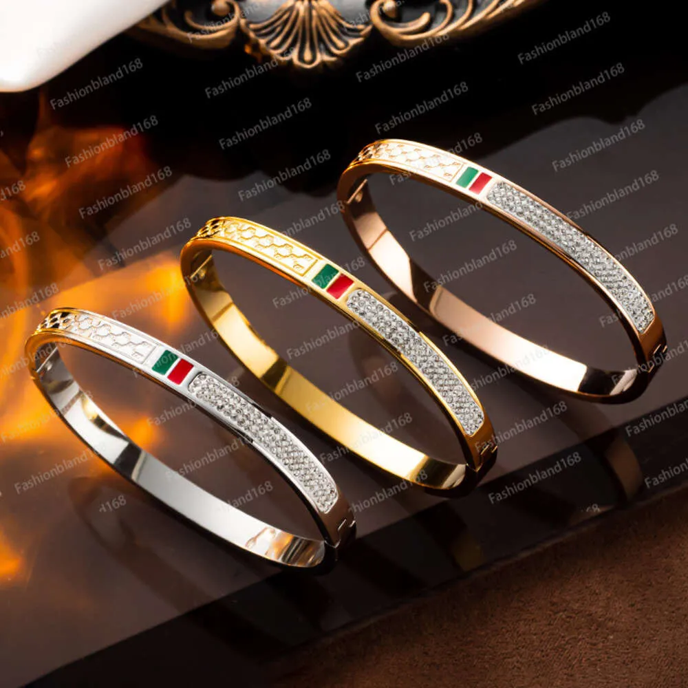 G Titanium Designer Bracelets for Women Korean Buckle Ins Wind Oil Dropping Bracelet