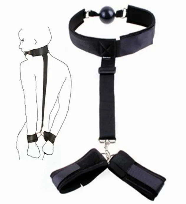 Massaggio Giocattoli BDSM per giochi per adulti Bondage Gear BDSM Restrizioni Fetish Slave Manette Bavaglio Collare Giocattoli erotici per donne Coppie3913183