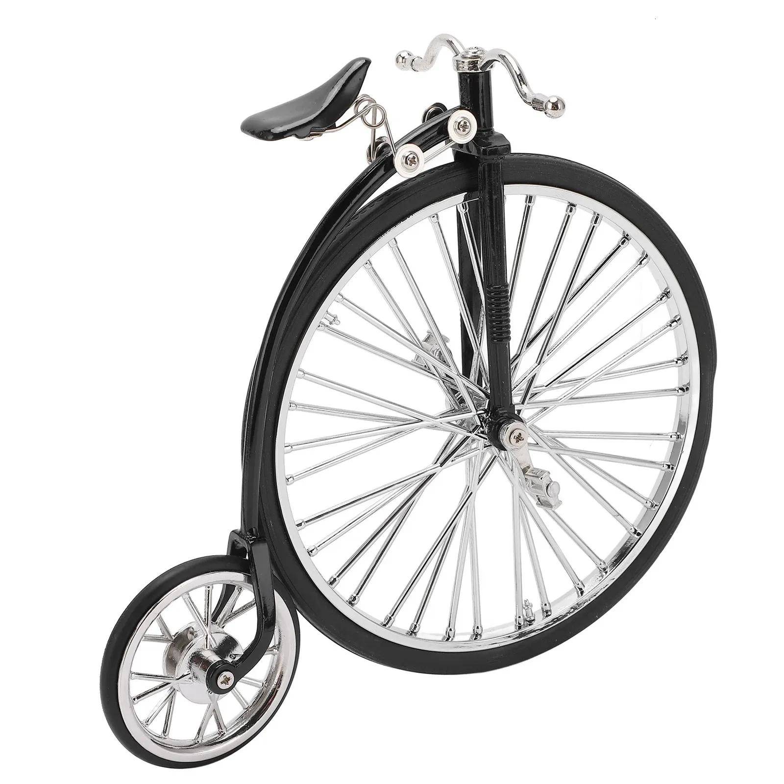 Adorno De Bicicleta Miniature Bicycle Model - 8.65 Inch Retro Alloy