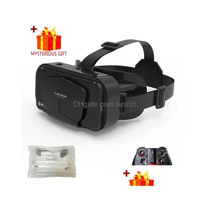 メガネ3D Shinecon VRヘッドセット仮想現実デバイスヘルメットViar Lenses Goggle for Smartphone携帯電話用コントローラーDRO DHLSV