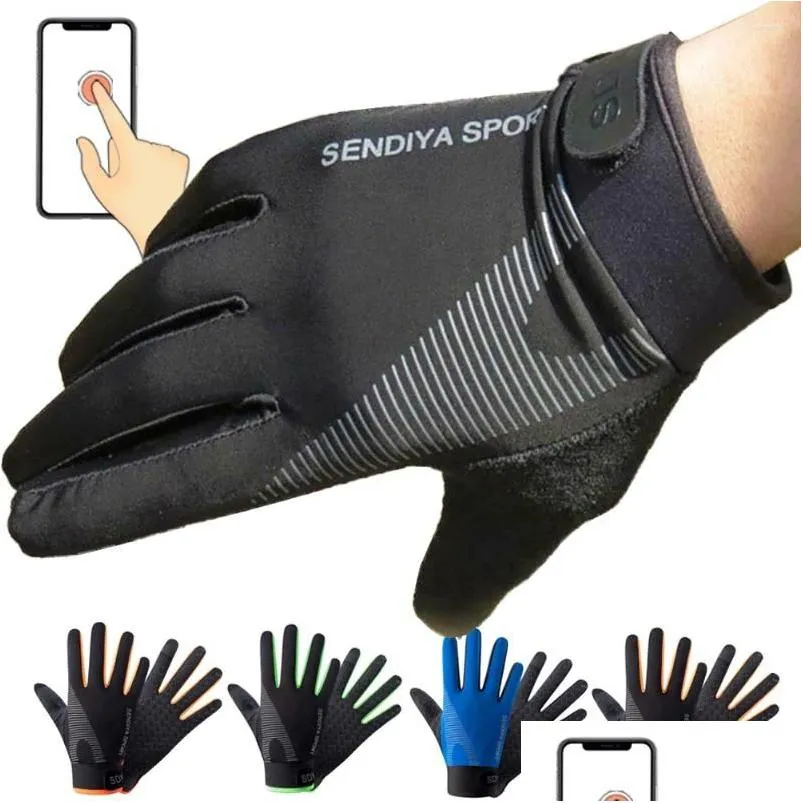 Cycling Gloves Mens Bike Motorcycle All Touch Sn Gym Training Outdoor Fishing Drop Delivery Sports Outdoors Protective Gear Otw15