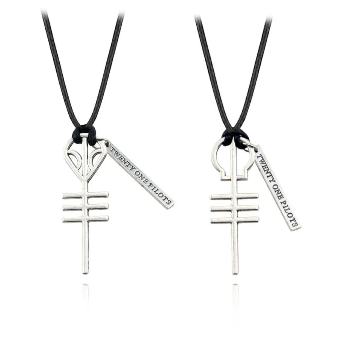 ネックレスファッション21 Twenty One Pilots Rock Band Skeleton Pendants Cord Bff Friends Necklace Punk Men婦人ヒップホップジュエル4691406