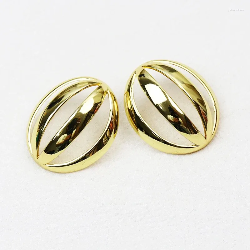 Stud Earrings 10 Pairs Gold Plated Ball Shape Hollow Wholesale Women Jewelry Gift 30824