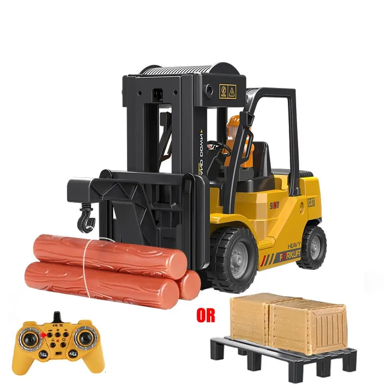 RC Araba Çocuk Oyuncaklar Uzaktan Kumanda Oyuncaklar Erkek Forklift Kamyon Vinçleri Kaldırılabilir Dublör Araç Elektrikli Araç Çocuklar Hediye 240130