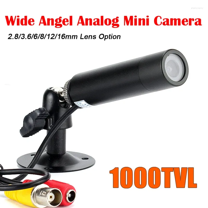 1000TVL/800TVL Farbe CVBS Mini Metall Bullet Sicherheitskamera Weitwinkel 2,8 mm Objektiv 3,6/6/8/16 mm Option Analog mit Halterung