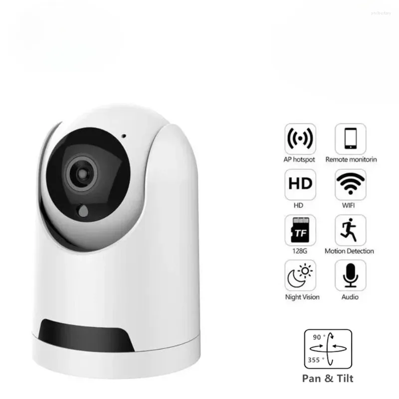 Caméra de sécurité sans fil WiFi panoramique inclinaison 3.6mm surveillance infrarouge maison bébé moniteur Audio bidirectionnel ICSEE télécommande