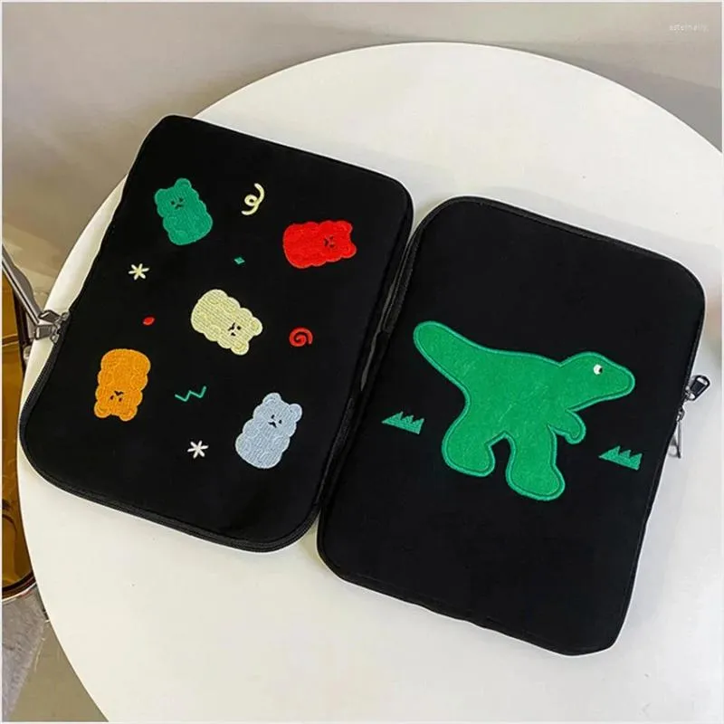 Kosmetiktaschen Stickerei Candy Bear 11 13 Zoll Tablet IPad Tasche Koreanische Laptop Innentasche Niedliche Erdnusshülle Hülle für 9,7 10,8 13,3 Zoll