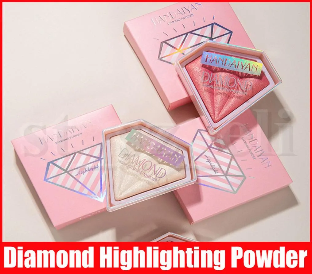 Handaiyan Face Diamond Crystal Highlighting Pressed Powder Compact Brightening Powder Shimmer Complexion Bronzers Highlighters 5 C9627258